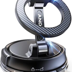 Magnetic car phone holder Car Phone Holder for Magsafe [78+LBS Strongest Suction & 2400gf Magnetic] 360° Adjustable Car Phone Mount, Phone Holders for Your Car for iPhone...